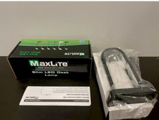 MaxLite Slim LED Desk Lamp Black USB Outlet ML7LA4S30BK - New
