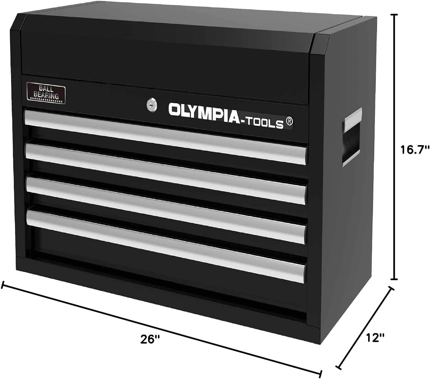Tool Chest with Drawers 26 Inch, 4Drawer Tool Box Storage Organizer