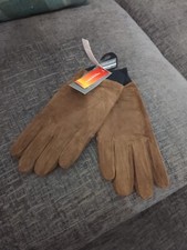 BNWT M&S collection mens brown thermowarmth leather gloves size= small RRP £25