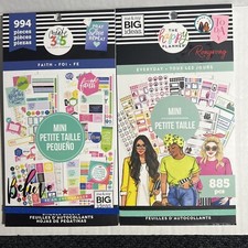 Happy Planner Sticker Books: EVERYDAY 885 PCs FAITH 994 PCs MINI Editions