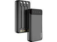 K6PRO+-BLACK Dudao Capacious Powerbank With 3 Built-In Cables 20000Mah Usb T ~D~