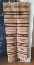 Vintage Large Southwestern Woven Table Runner Rug Throw Wall Decor 54" L 22" W