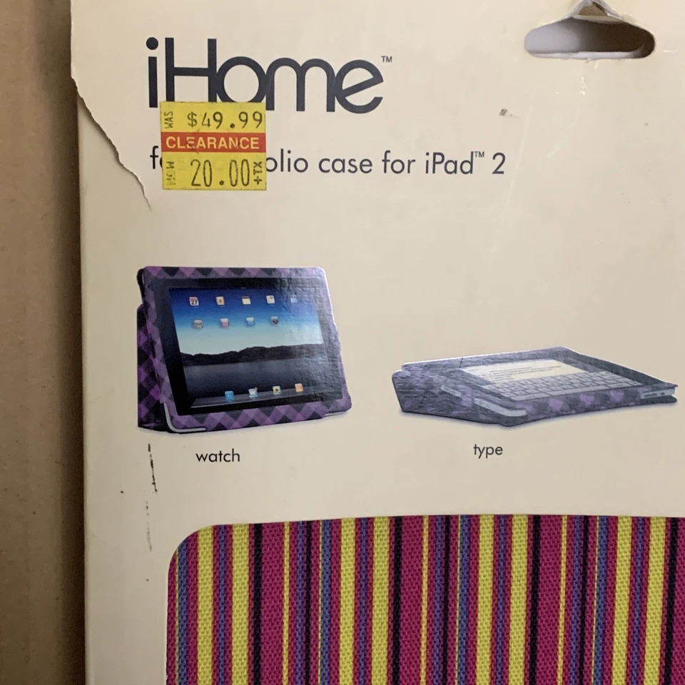 iHome Apple iPad 2da Generación Protección Completa Frontal y Trasera Negro Nuevo Foto 2 de 4