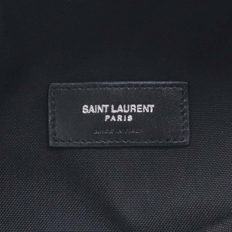 Auth SAINT LAURENT Body Bag Waist Pouch Black/White Wool Auth SAINT LAURENT Body Bag Waist Pouch Black/White Wool