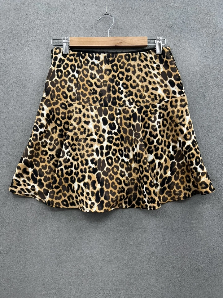 Falda Express para mujer 6 estampado animal leopardo nueva con etiquetas Foto 2 de 4