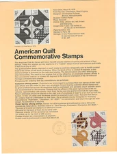Scott #1745/8...13 Cent...Quilts...First Day of Issue (1978)