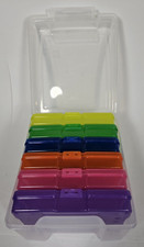 4x6 Photo Storage Box, 6 Inner Cases, Clear Plastic Craft Keeper 6pcs 