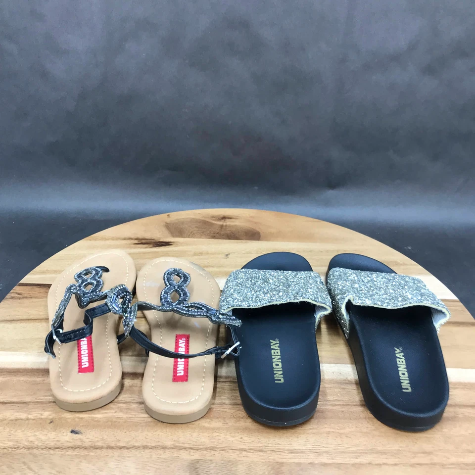 Pack de 2 sandalias UnionBay negras para niños pequeños talla 13 Foto 3 de 4