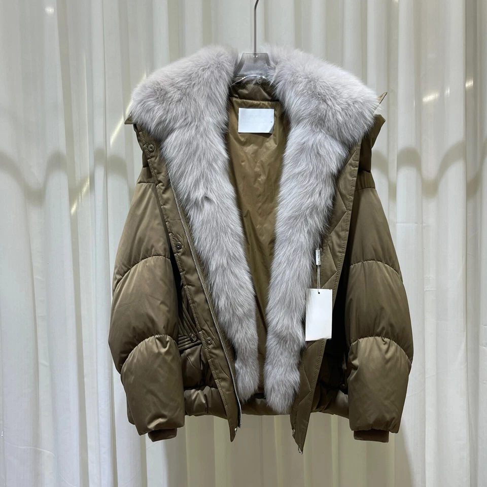 Nueva Chaqueta de Invierno con Cuello de Piel de Visón para Mujer Corta Moda Estilo Chino Chaqueta Foto 3 de 4