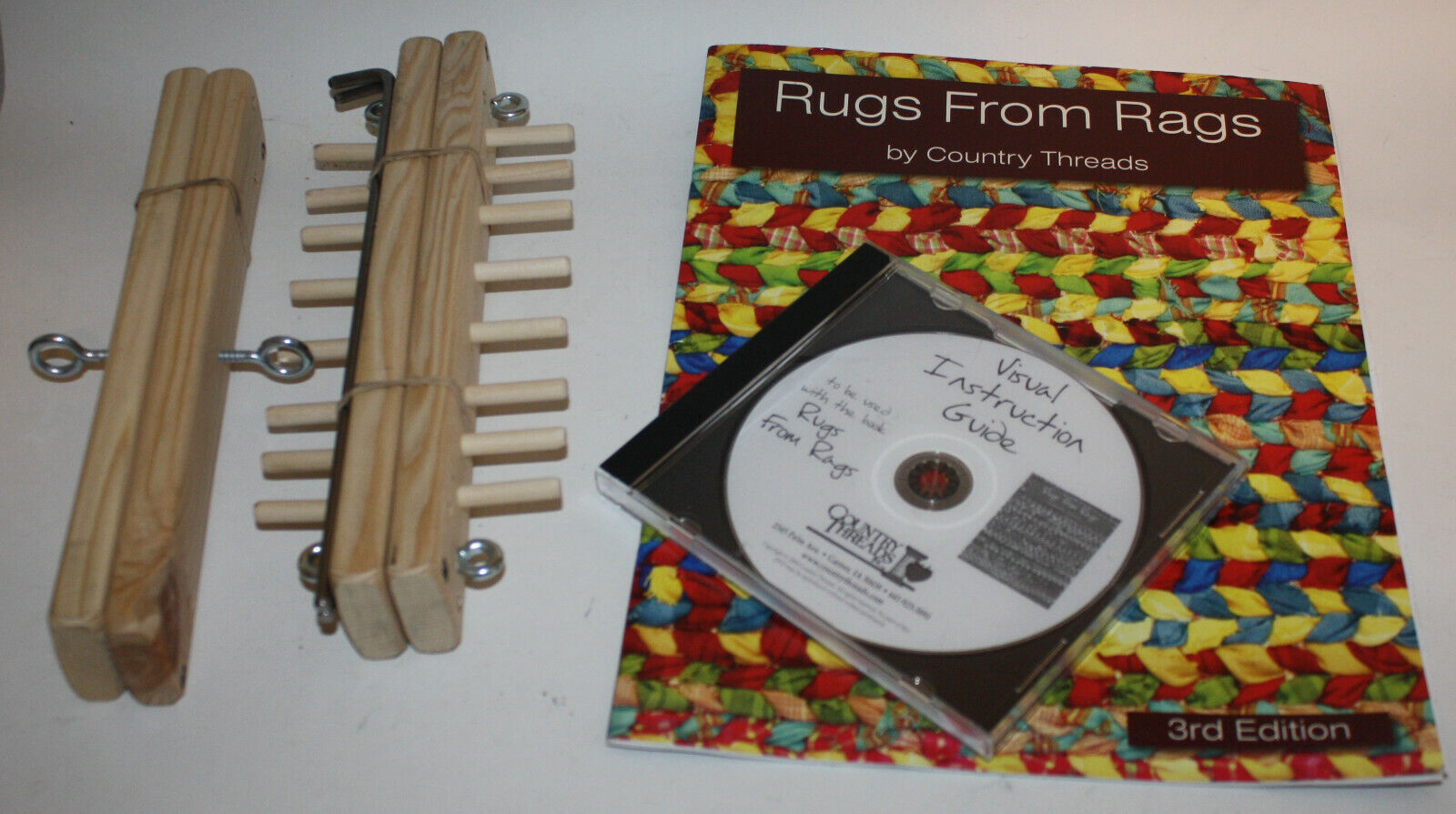 RUGS FROM RAGS Book & CD & Frame Country Threads NEW Instructions Super welkom goedkoop?