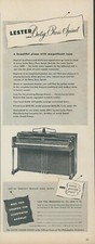 1950 Lester Betsy Ross Spinet Piano Dampp Chaser Control Vintage Print Ad L7