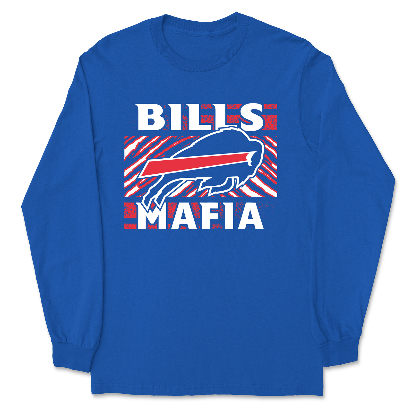 Мужская футболка с длинным рукавом Buffalo Bills от Zubaz, Bills Mafia