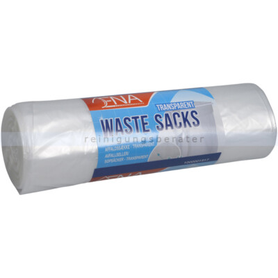 Müllsäcke Abena 100 L Transparent, 10 Stück/Rolle Abfallsack, Abfallbeutel