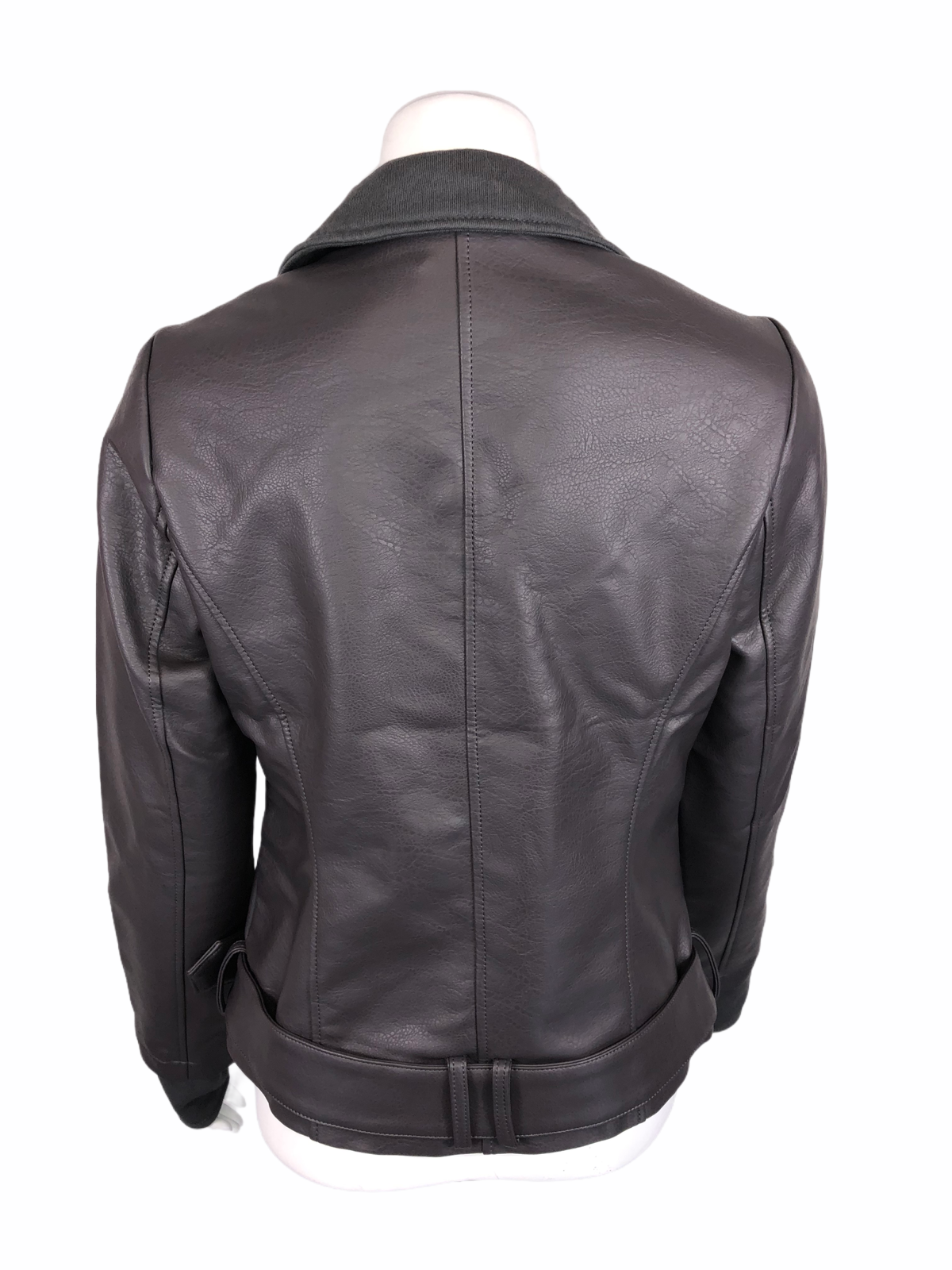 All Worthy Hunter McGrady Women Mixed Media Faux Leather Jacket