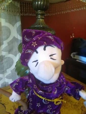 Mr Magoo Wizard Plush 21" Stuffed Purple Velvet Robe Stars Toy Factory 
