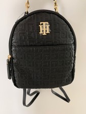 tommy hilfiger black mini backpack