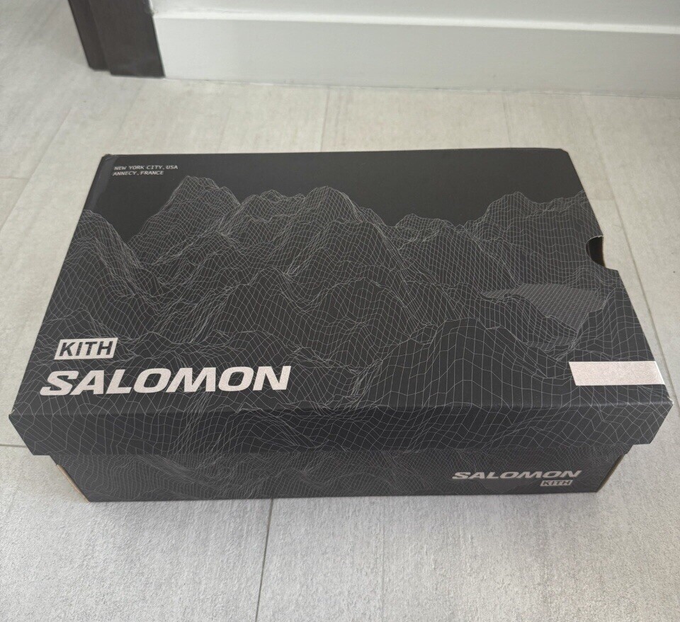 Kith for Salomon XT 4K Uomo Nero Scarabeo Rosso Fuoco Nuovo Con Scatola Taglia 10 5