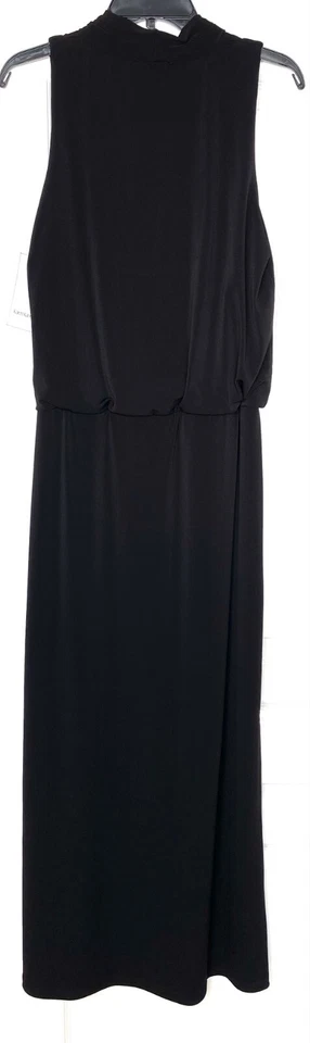 KAREN KANE Black Drape Surplice Wrap Blouson Slinky Jersey Maxi Dress L = 12/14 - Image 2 of 4