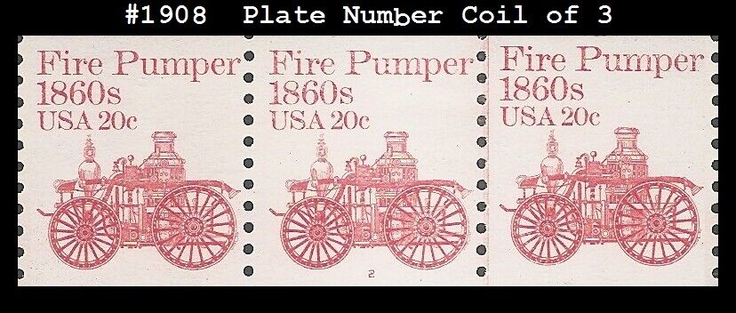 USA3 #1908 MNH PNC3 Pl # 2 Fire Pumper 1860s