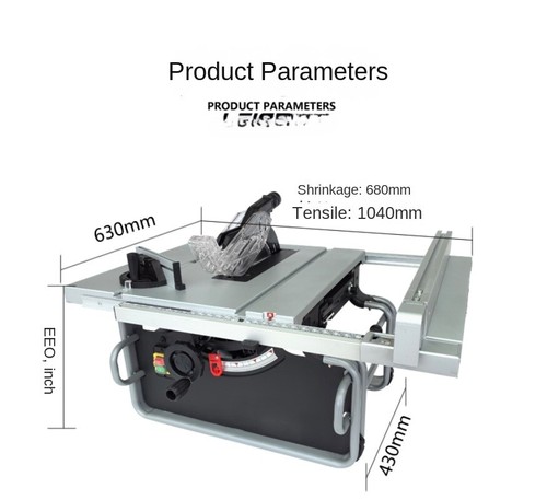 Sierra de mesa multifuncional sierra de mesa para carpintería sierra circular cortadora - Imagen 14 de 21