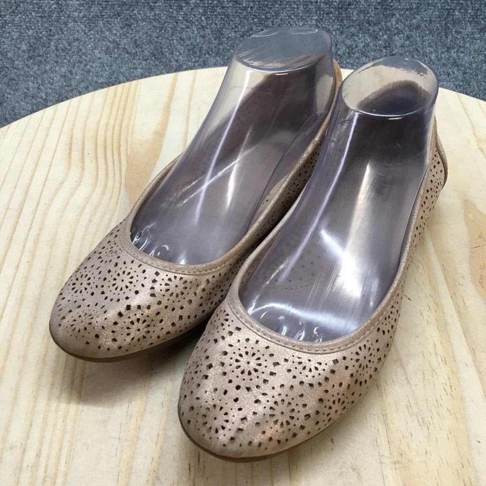 Croft & Barrow Shoes Womens 8 M Baritone Ballet Flats Rose Gold Faux Leather Low - Image 3 of 4