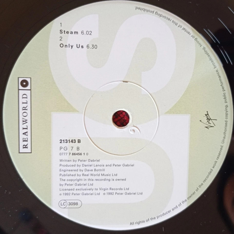 PETER GABRIEL ** Us ** ORIGINAL 1992 UK 1st ISSUE 2-LP w/ INSERT **Genesis - Image 4 of 4