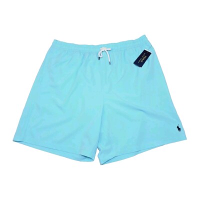 Polo Ralph Lauren Men Big Tall Blue Swim Trunks Lined NWT