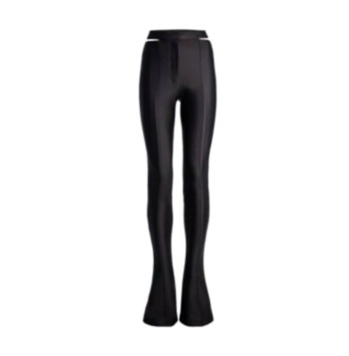 MUGLER H&M High Flare Hose Stretch Jersey Cut-Out Hose Skinny Tight 42 US10