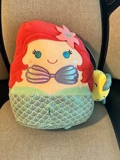 Kelly Toys Disney Squishmallows 10" Ariel 4" flounder Little Mermaid Pair BNWT