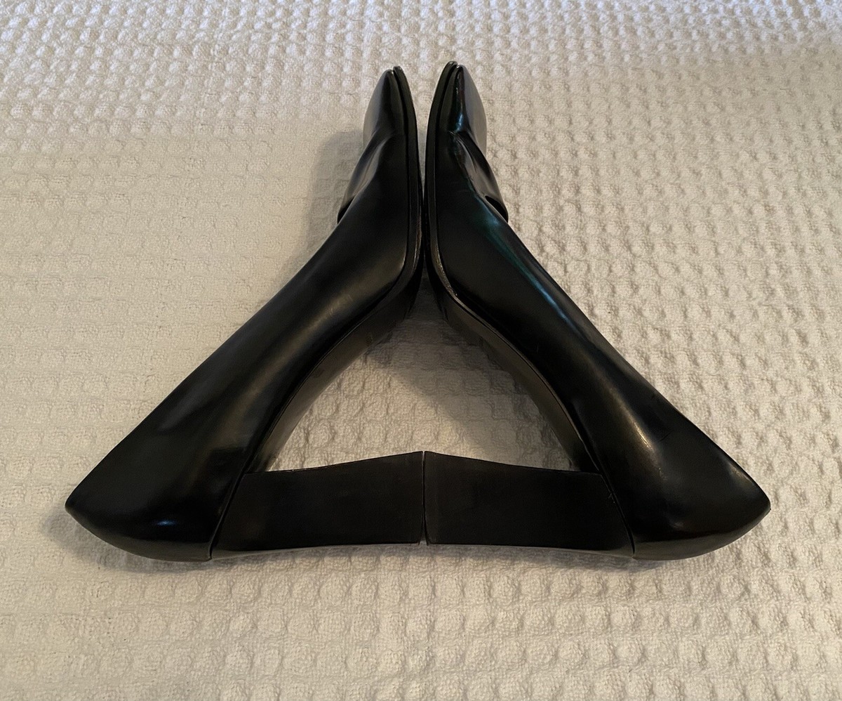 gorgeous PRADA Black Leather 90s Square Toe Sculptural High
