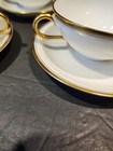 Set Of 5 Antique U C Limoges France Bouillon Cups & Saucers — photo 3
