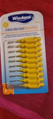 Wisdom Everyday 0.70mm Yellow Interdental Brush - Pack Of 10 Brushes