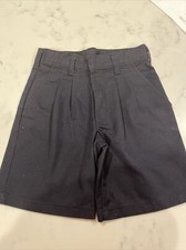 School Apparel Boys Navy Uniform Shorts Size 7R Adjustable Waist