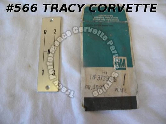 1956-1962 Corvette NOS GM# 3739315 3 Speed Shift Pattern Plate | eBay
