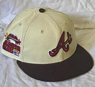 ATLANTA BRAVES MLB NEW ERA 59FIFTY 2000 ALL-STAR GAME CORDUROY FITTED HAT NWT