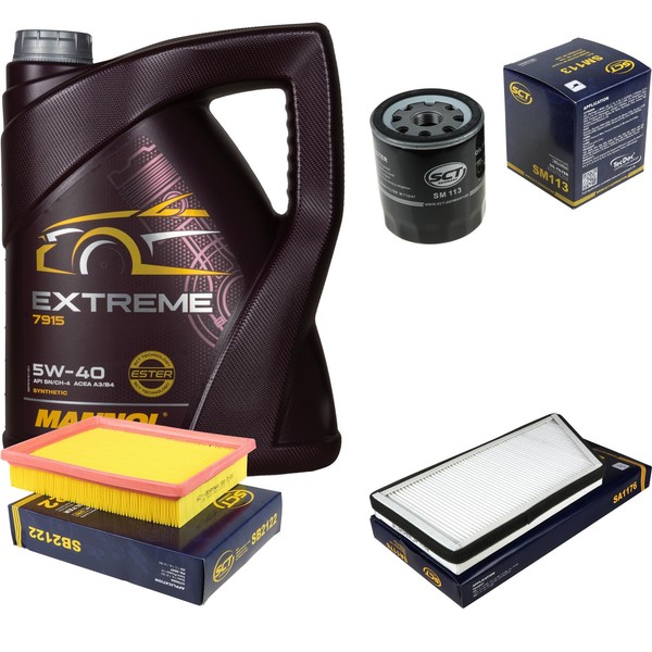 SCT Inspektionspaket 5L Mannol Extreme 5W-40 FüR Peugeot 206 1.4I 1.1I 1.6I-image