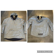 Nike Anorak Jacket XL Big Logo 1/4 Zip Vintage 90s Windbreaker Pullover Blue