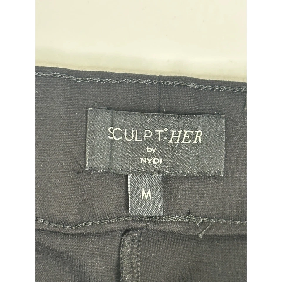 NYDJ Sculpt-Her 黑色喇叭裤 Ponte 办公室工作服 商务 M  — 第 3/4 张图片