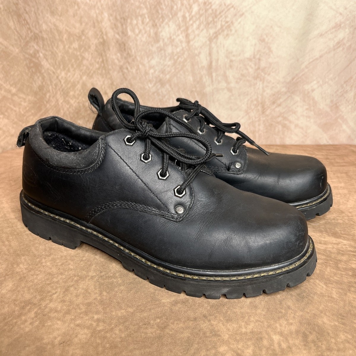 Vintage Y2K Black Leather Skechers Tom Cat 6618 Oxfords Size US 11 SKECHERS Tom Cat Oxford Brown Distressef Chunky Leather  main image 2