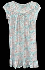 Eileen West Watercolor Sleeveless 100 Cotton Nightgown Gown Size S Small NWT