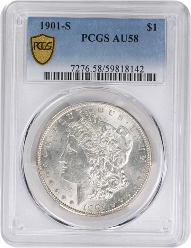 1901-S Morgan Silver Dollar AU58 PCGS