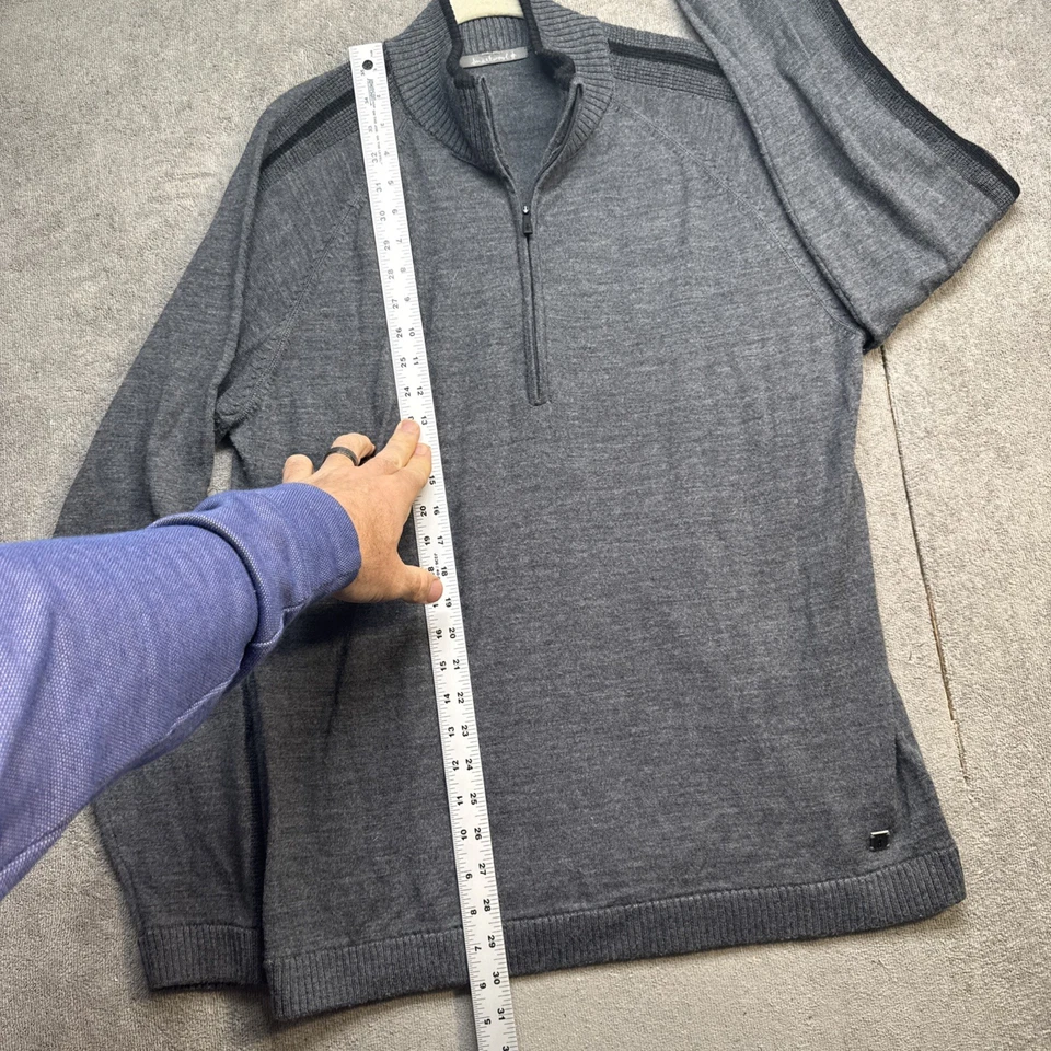 Smartwool Men’s Merino Wool Gray 1/2 Zip Pullover Performance Baselayer Large - Image 4 of 4