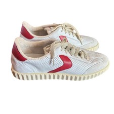 Voile Blanche Ines Retro Mesh Leather Sneaker Trainers White Red NEW EU 39 US 9