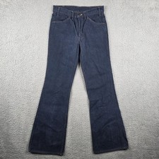 Vintage Levis Orange Tab Jeans Womens 28x32 Blue Denim Bell Bottom Flare 1970s