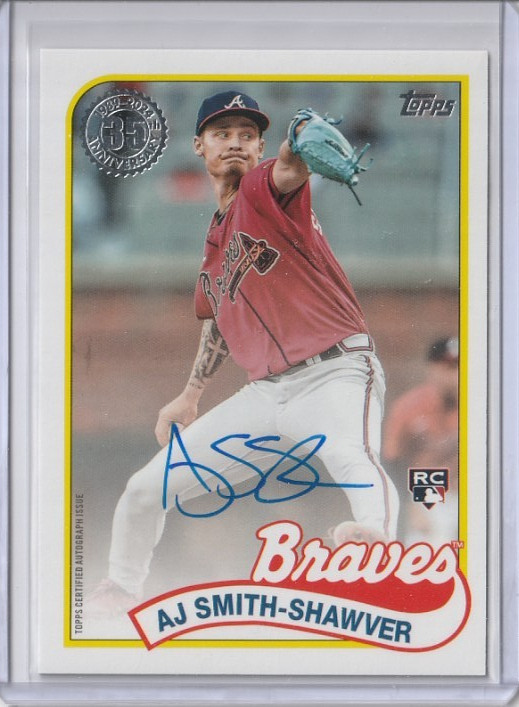 AJ SMITH-SHAWVER RC AUTO 1989 ON-CARD 2024 TOPPS UPDATE 89BA2-AS ROOKIE