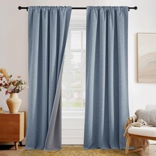 Pony Dance Linen 100 Blackout Curtains 90 Inches Long For Bedroom Living Room