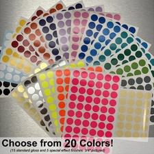 Polka Dot Self Adhesive Gloss Vinyl Stickers Choose From 20 Colors And 4 Sizes