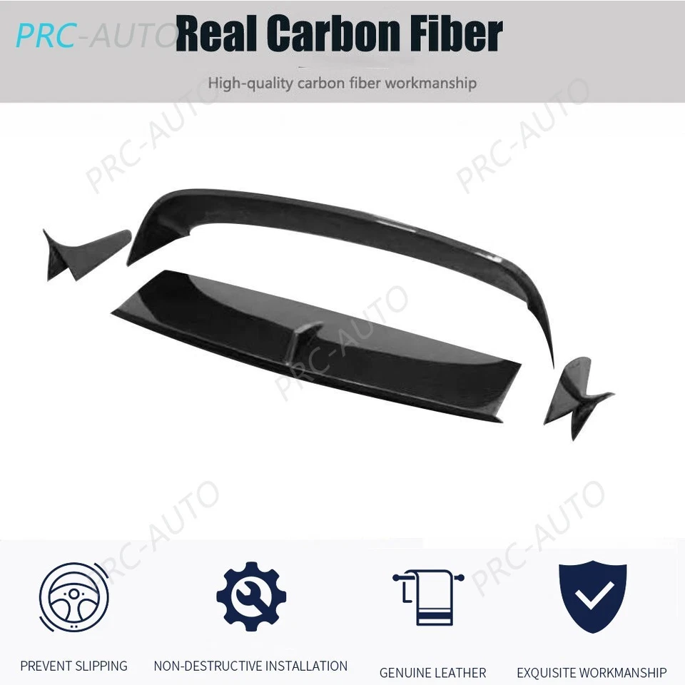 For 2021-2025 Bentley Bentayga Real Carbon Fiber Rear Spoiler Lip Roof Wing SP - Изображение 2 из 4