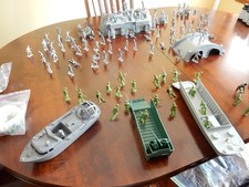 D Day Landing 1/32  60mm Marx figures, vehicles  more Lot 12