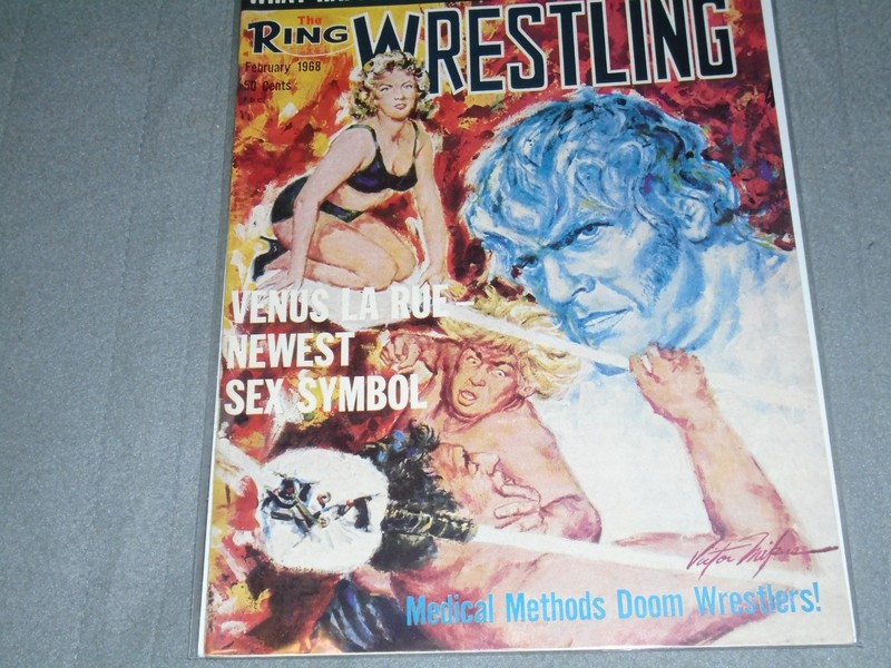 THE RING WRESTLING FEB 1968 VENUS LARUE THREE FIELD BROTHERS GUILLOTINE GORDON